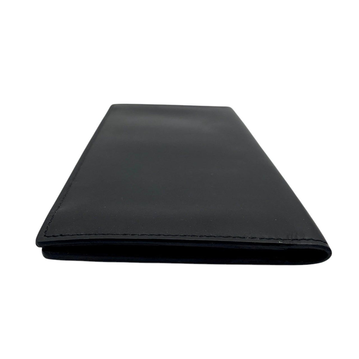 Dior Vintage Wallet Bifold Billfold Black Leather Logo Stamp Paris M5 — view 4