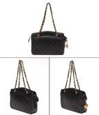 Chanel Chain Handbag Gold Quilted Lambskin — view 2
