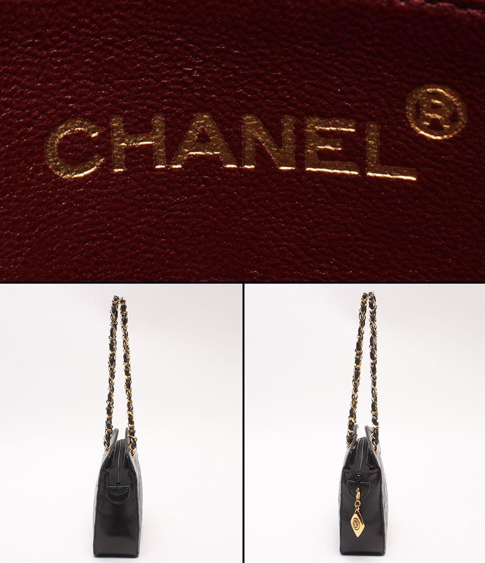 Chanel Chain Handbag Gold Quilted Lambskin — view 4