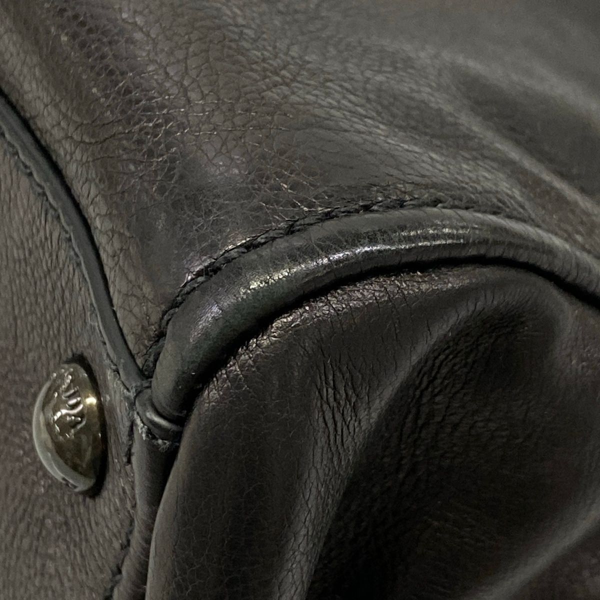 Prada Handbag Black Leather Tag — view 6