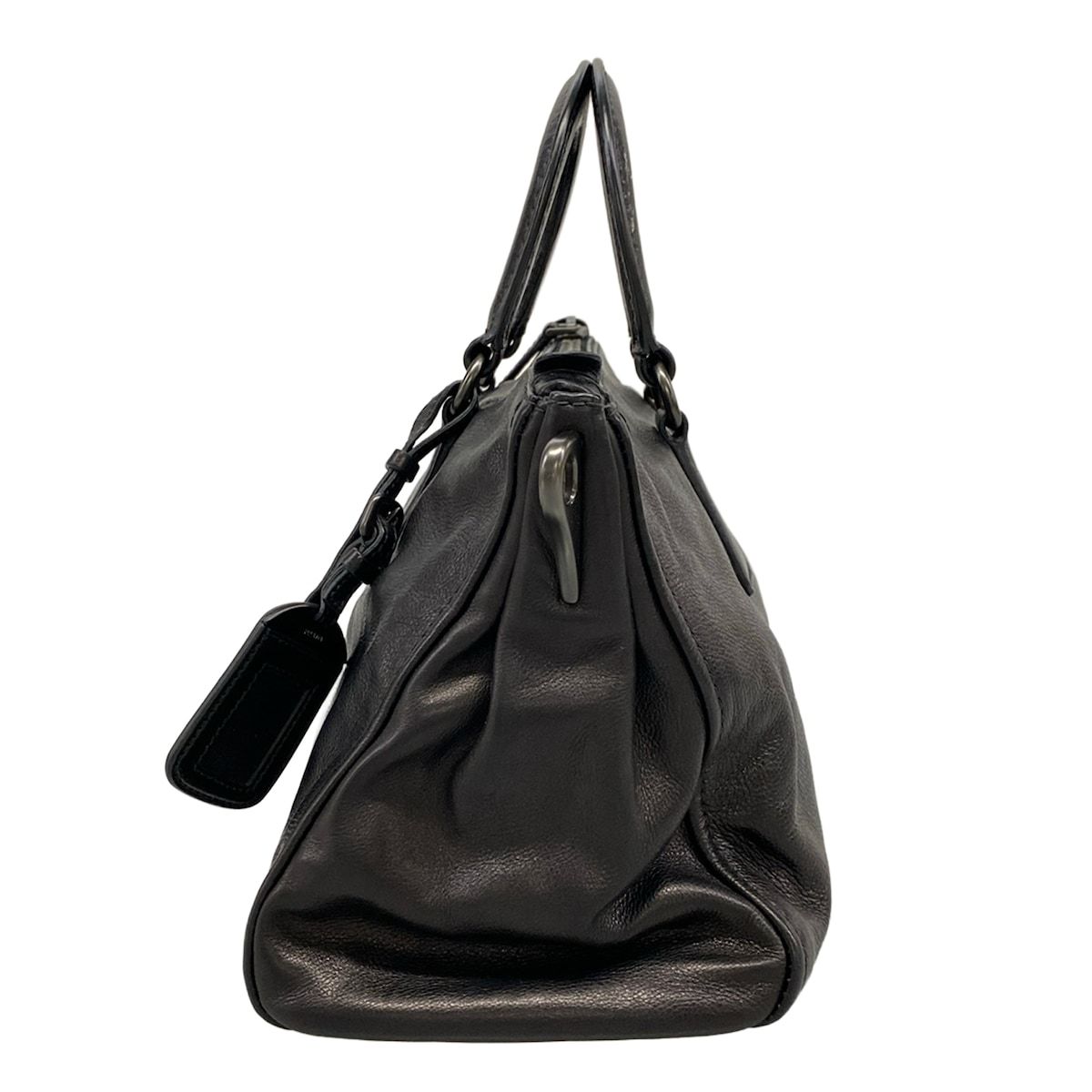 Prada Handbag Black Leather Tag — view 4