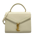 Saint Laurent Paris Handbag Cassandra Top Handle Medium Ivory Leather