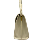 Saint Laurent Paris Handbag Cassandra Top Handle Medium Ivory Leather — view 4