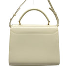 Saint Laurent Paris Handbag Cassandra Top Handle Medium Ivory Leather — view 3