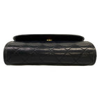 Chanel Shoulder Bag Quilted Black CC Logo Gold Mademoiselle Chain Lambskin — view 5