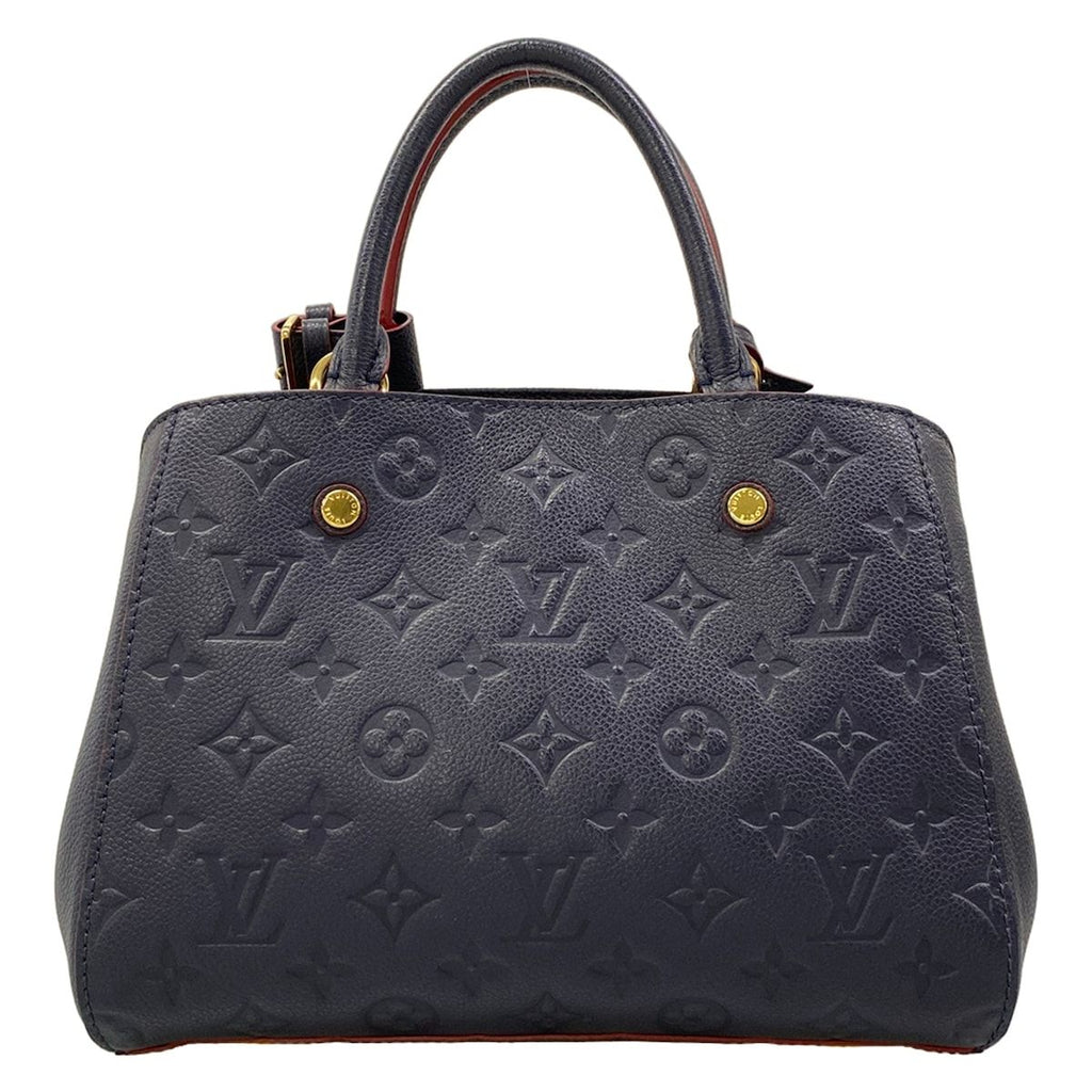 Louis Vuitton Handbag Monogram Empreinte Montaigne BB Marine Rouge Leather — view 3