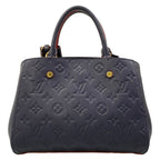 Louis Vuitton Handbag Monogram Empreinte Montaigne BB Marine Rouge Leather — view 3