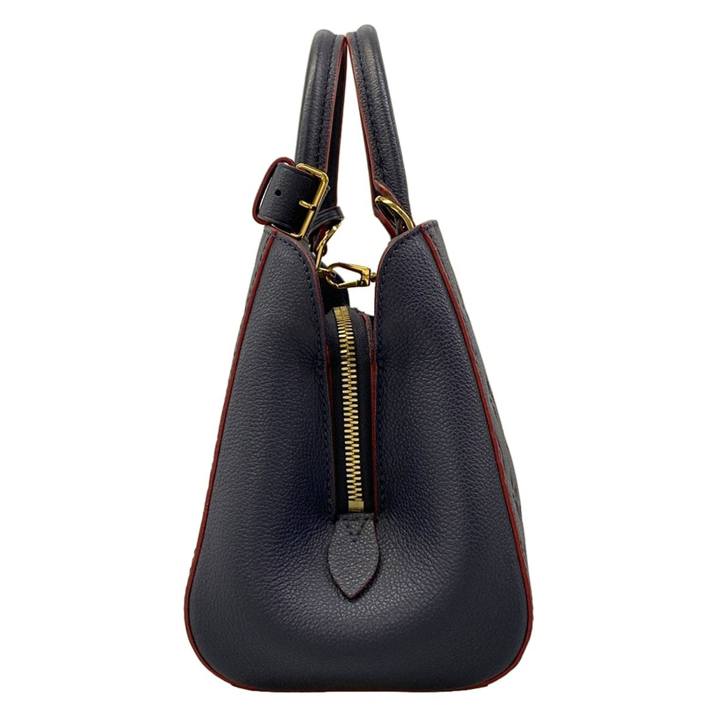 Louis Vuitton Handbag Monogram Empreinte Montaigne BB Marine Rouge Leather — view 4