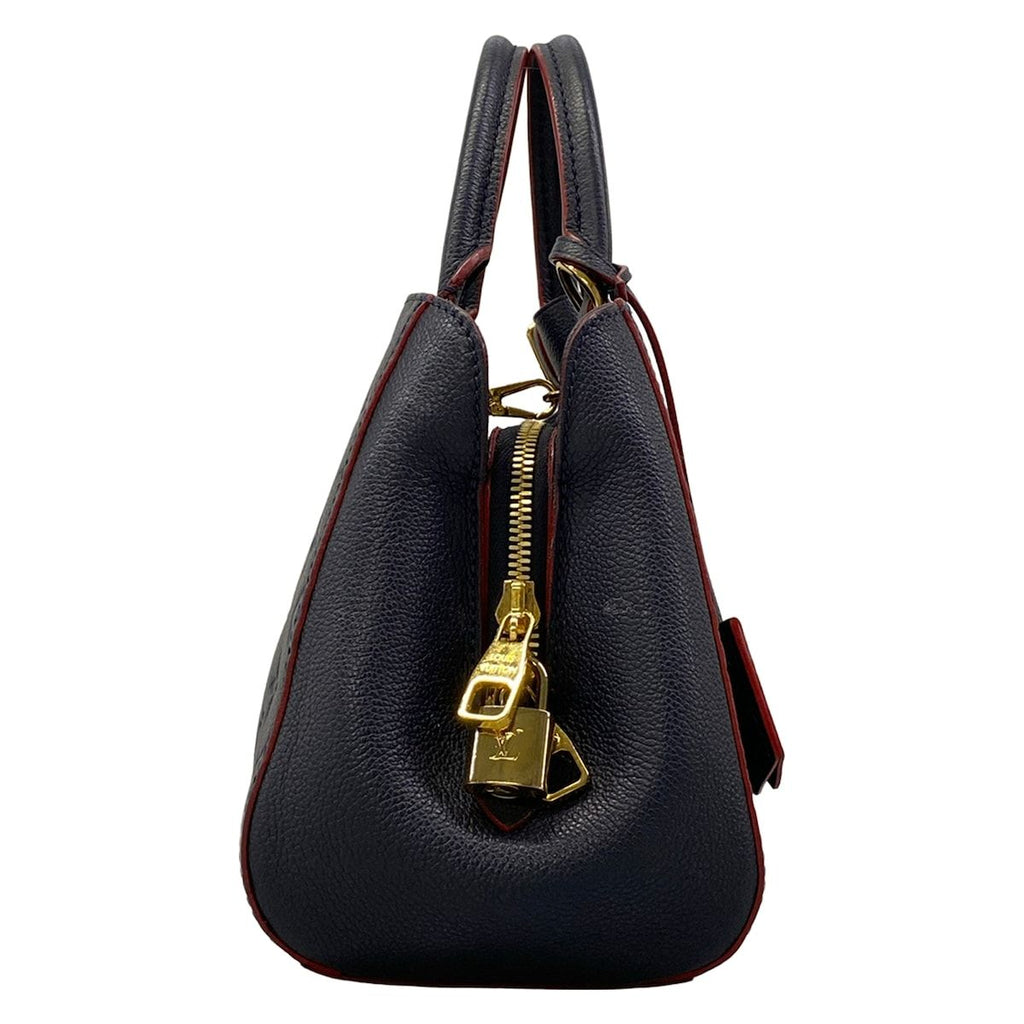 Louis Vuitton Handbag Monogram Empreinte Montaigne BB Marine Rouge Leather — view 2