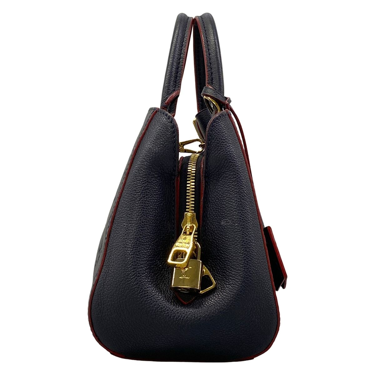Louis Vuitton Handbag Monogram Empreinte Montaigne BB Marine Rouge Leather — view 2