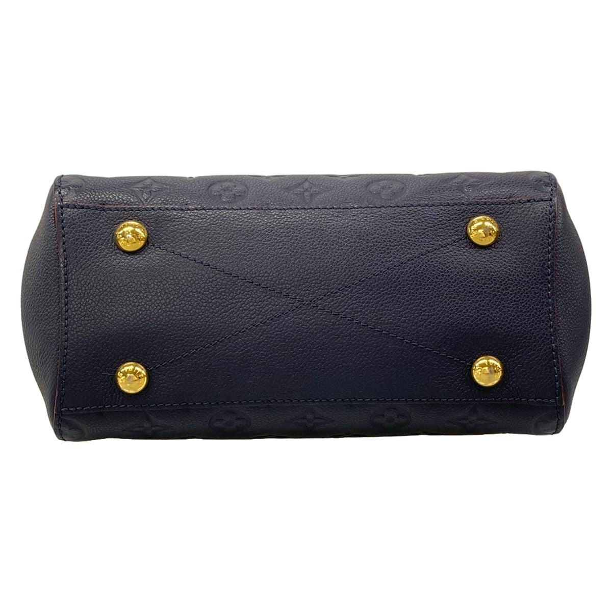 Louis Vuitton Handbag Monogram Empreinte Montaigne BB Marine Rouge Leather — view 5
