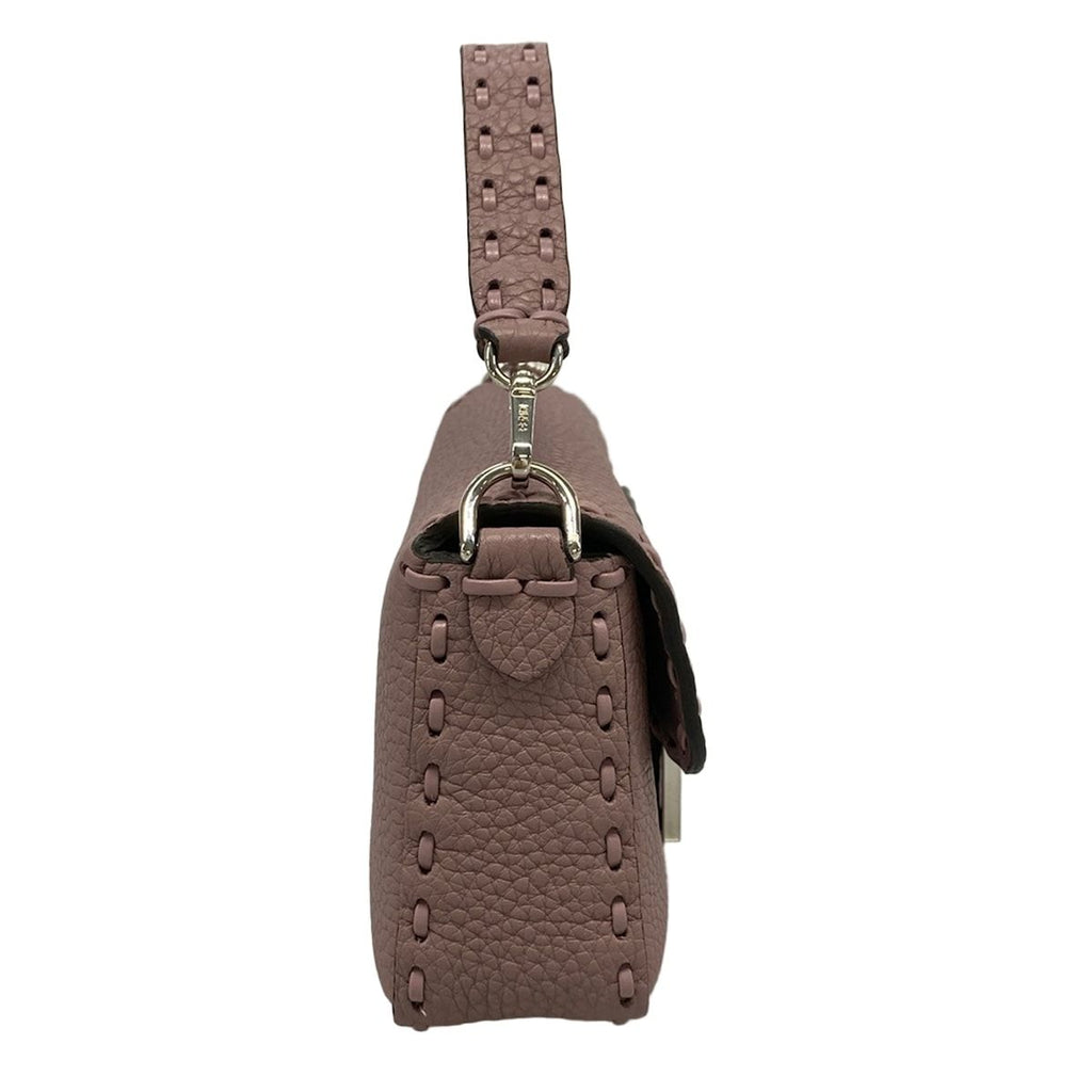 Fendi Handbag Baguette Mini Selleria Purple Leather — view 2