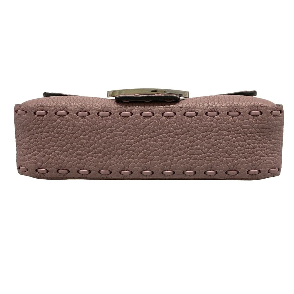 Fendi Handbag Baguette Mini Selleria Purple Leather — view 5