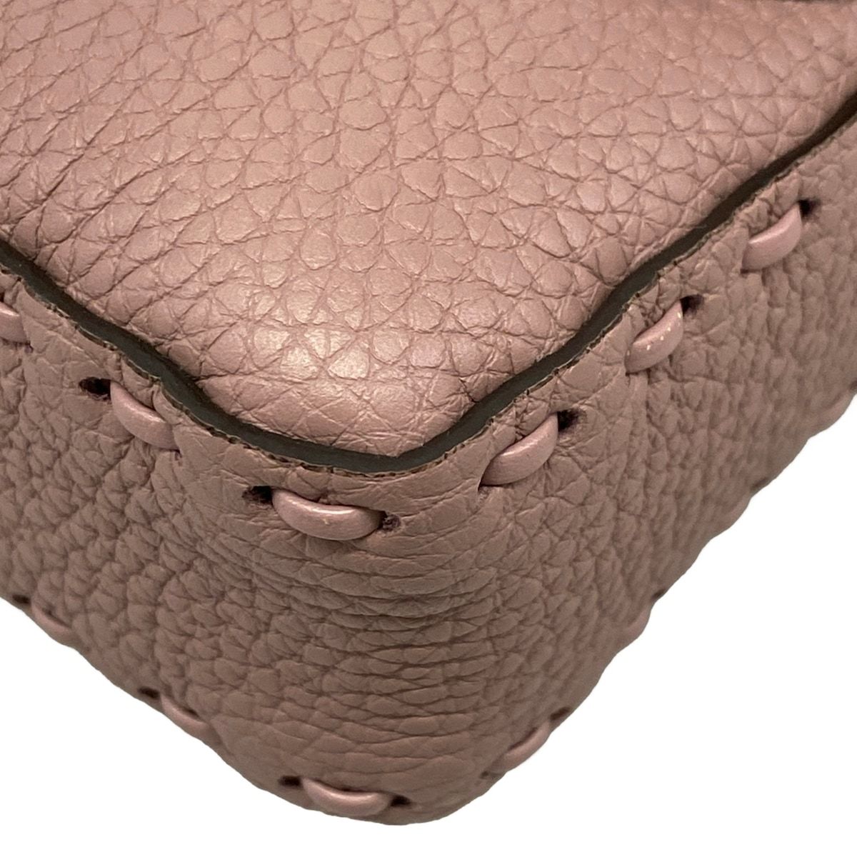 Fendi Handbag Baguette Mini Selleria Purple Leather — view 6