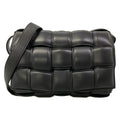 Bottega Veneta Shoulder Bag Padded Cassette Black Lambskin