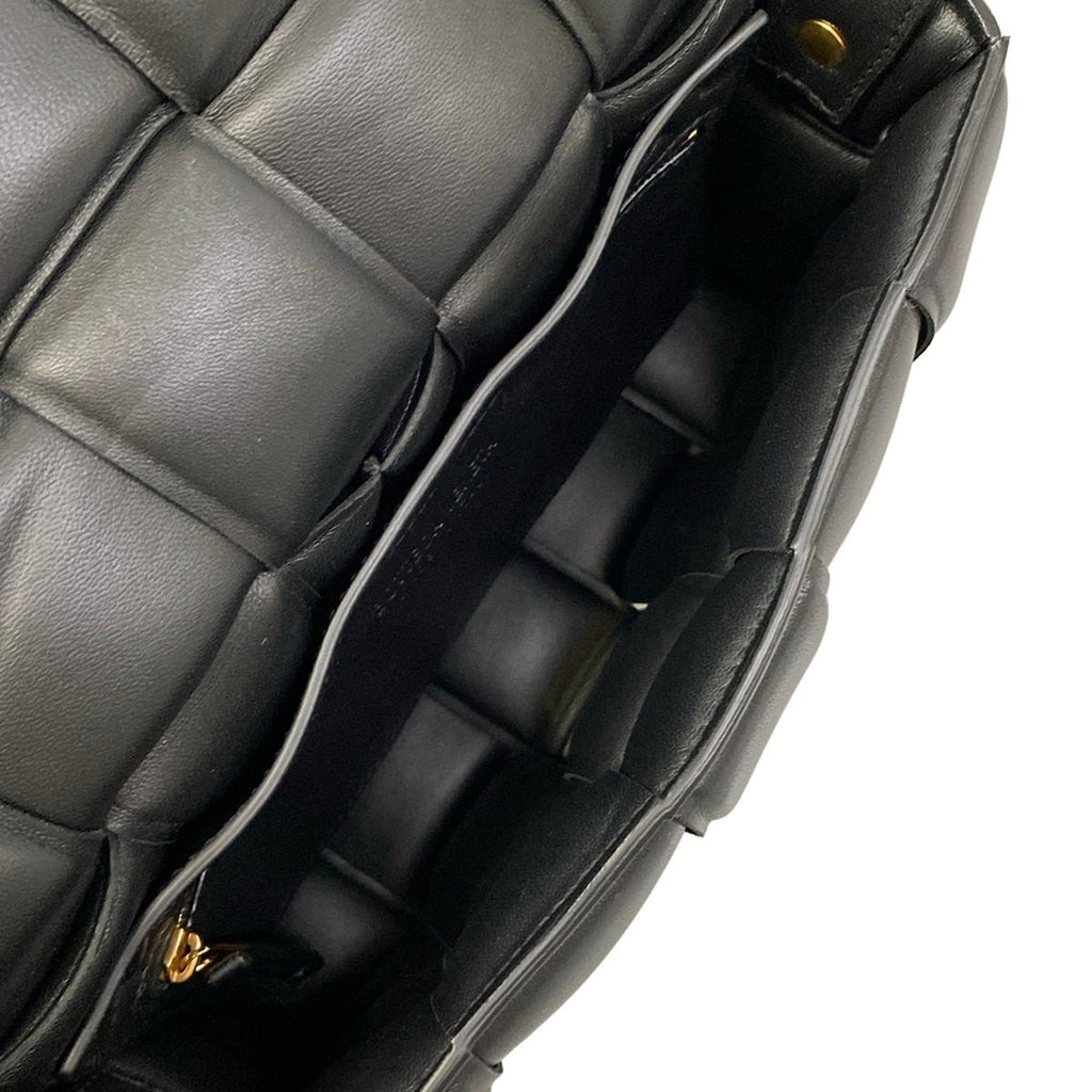 Bottega Veneta Shoulder Bag Padded Cassette Black Lambskin — view 7