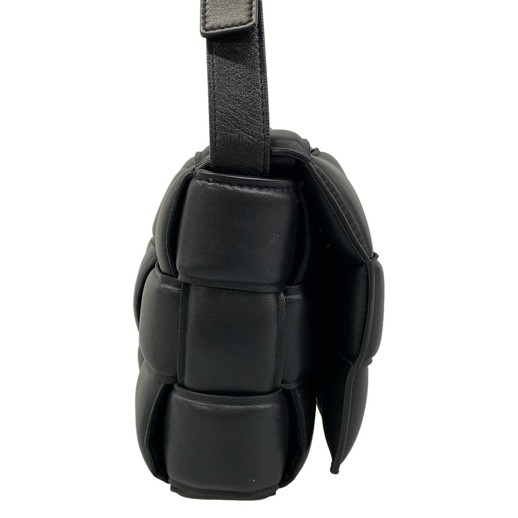 Bottega Veneta Shoulder Bag Padded Cassette Black Lambskin — view 2