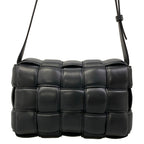 Bottega Veneta Shoulder Bag Padded Cassette Black Lambskin — view 3