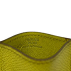 Hermes Card Case Diabolo Yellow Silver — view 4