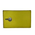 Hermes Card Case Diabolo Yellow Silver — view 2