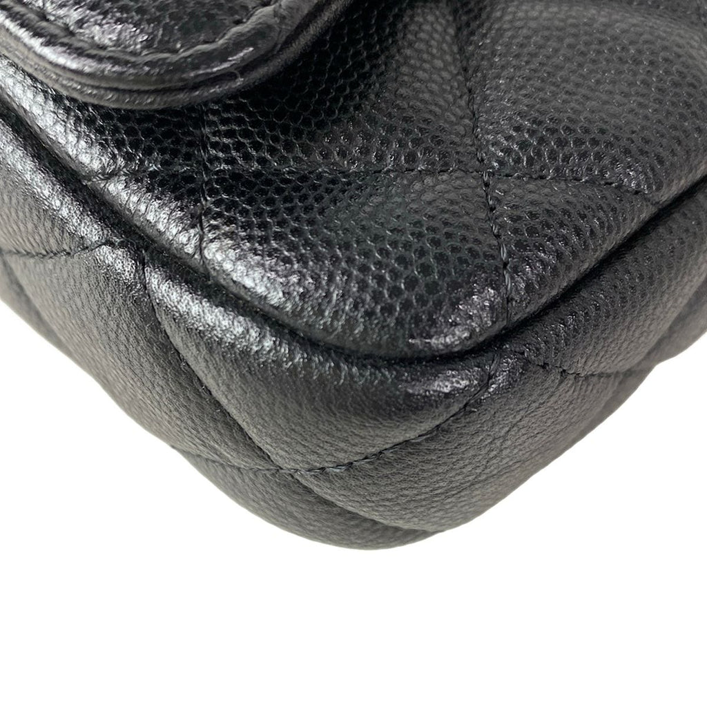 Chanel Wallet Quilted Flap Phone Case Black Gold — view 7