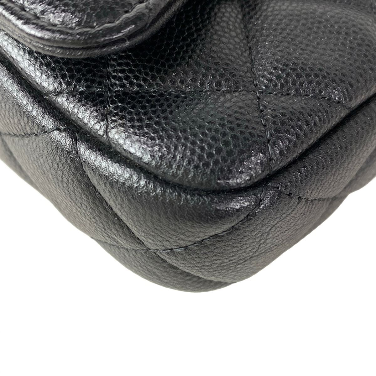 Chanel Wallet Quilted Flap Phone Case Black Gold — view 7