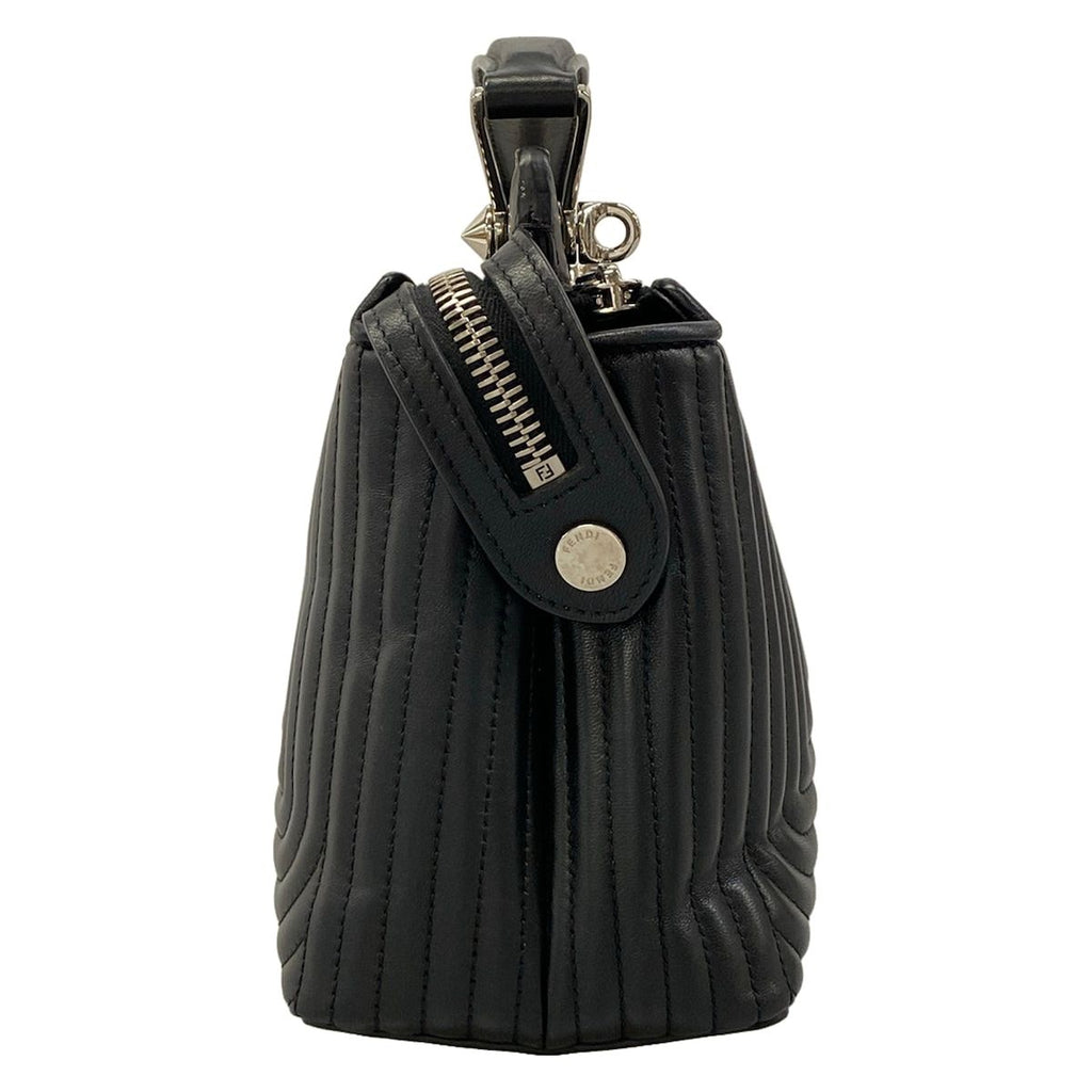 Fendi Handbag Small Dot Com Click Black Leather — view 4