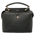 Fendi Handbag Small Dot Com Click Black Leather