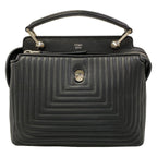 Fendi Handbag Small Dot Com Click Black Leather