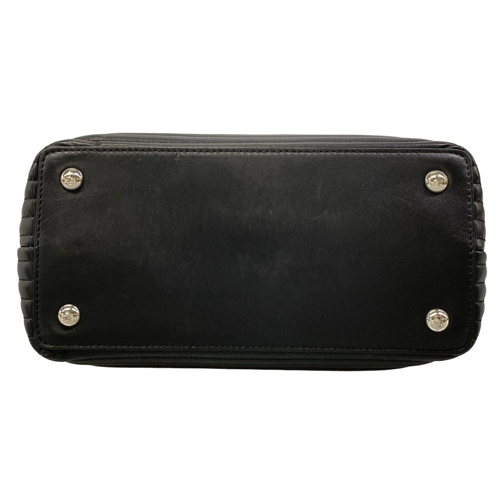 Fendi Handbag Small Dot Com Click Black Leather — view 5