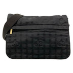 Chanel Shoulder Bag New Travel Line Black Gold Leather