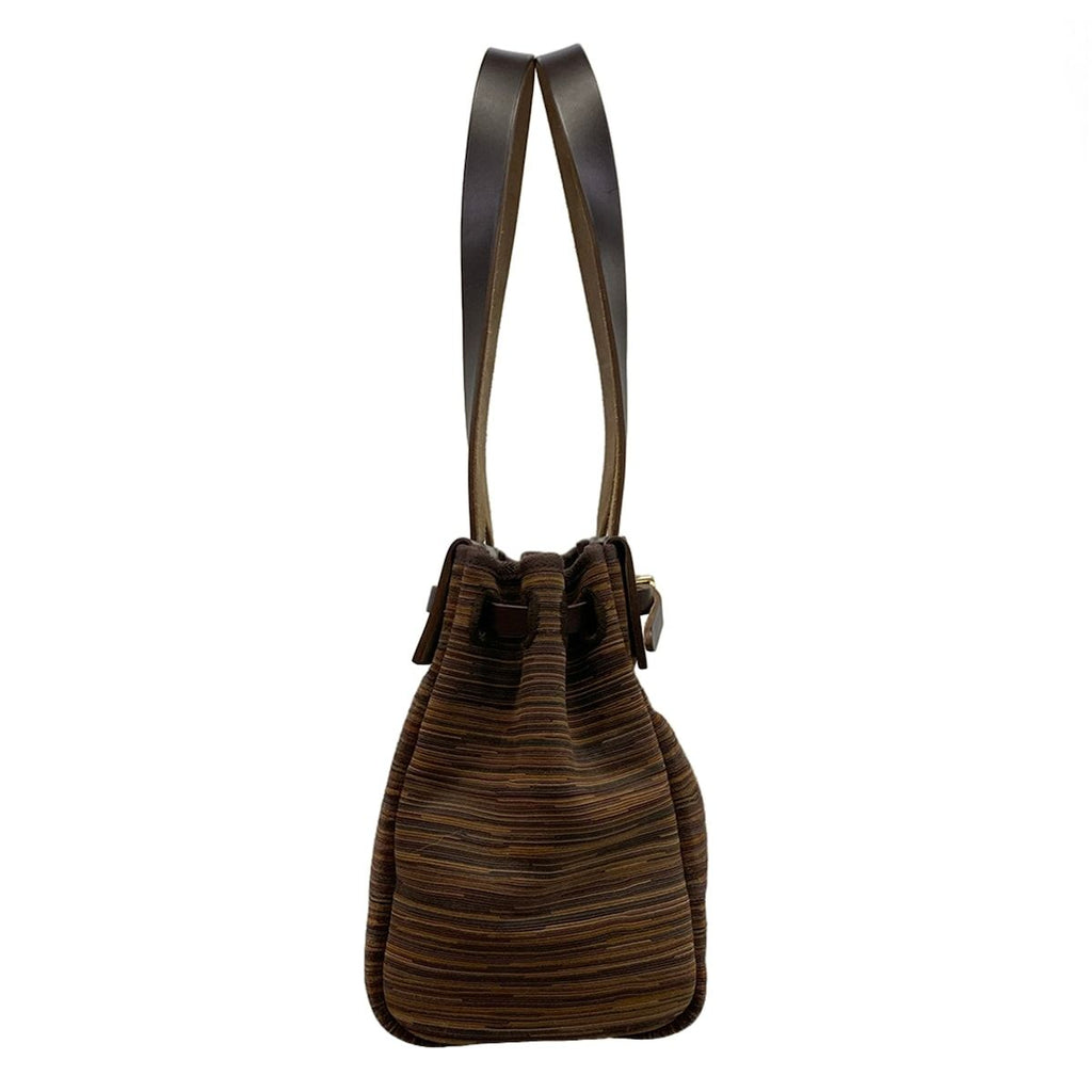 Hermes Tote Bag Herbag Cabas PM Dark Brown Multi Gold — view 4