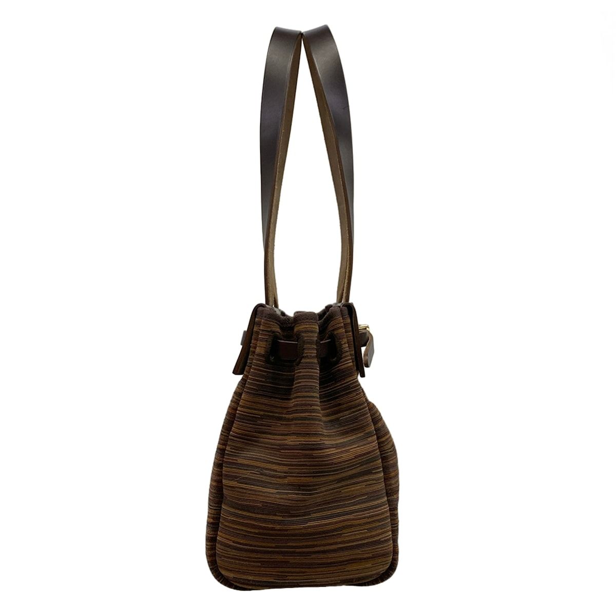 Hermes Tote Bag Herbag Cabas PM Dark Brown Multi Gold — view 4