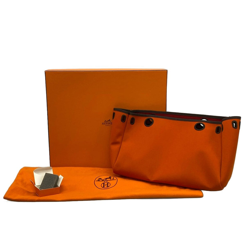 Hermes Tote Bag Herbag Cabas PM Dark Brown Multi Gold — view 8