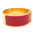 Hermes Bangle Clic Clac H Gold Red Bracelet — view 2