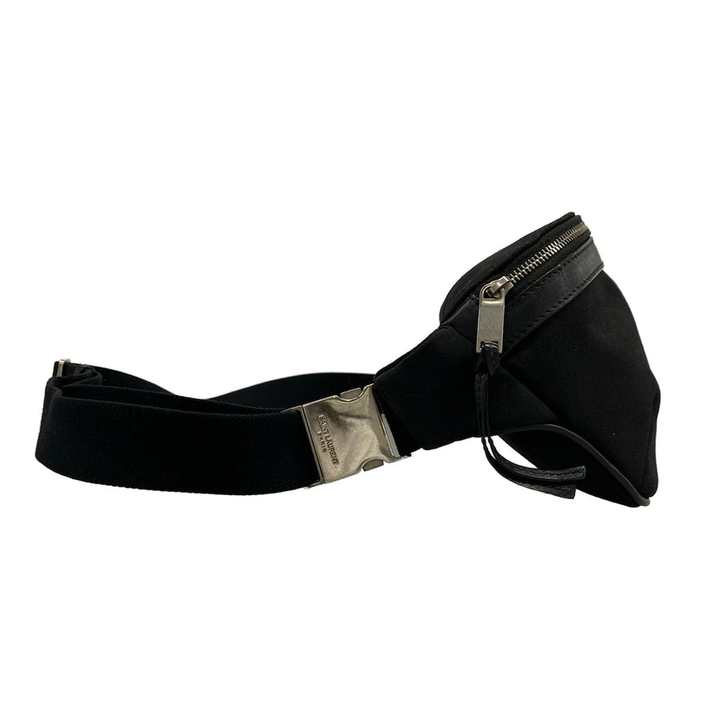 Saint Laurent Paris Waist Pouch Black Leather — view 2