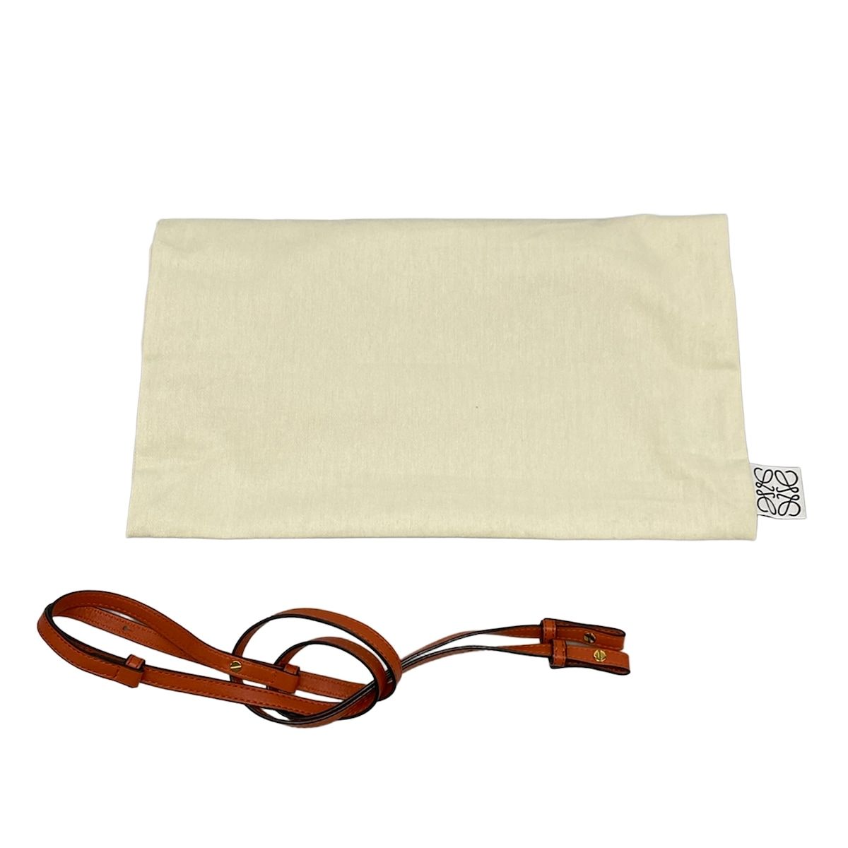 Loewe Clutch Flamenco Medium Orange Leather — view 8