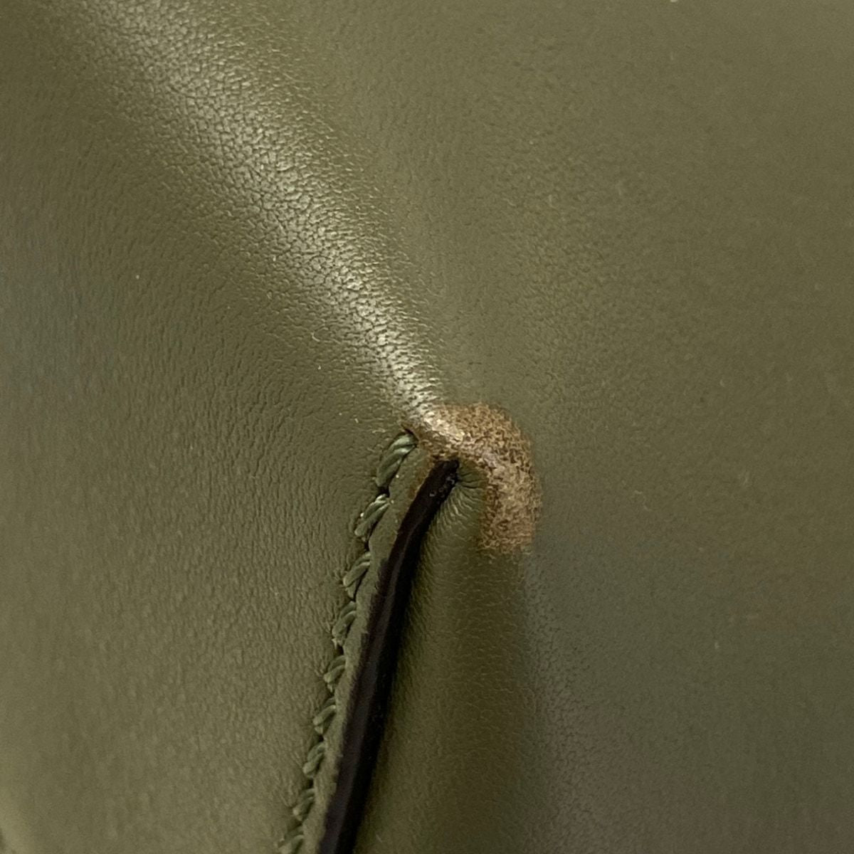 Fendi Handbag by the Way Khaki Dark Gray Beige Leather — view 7