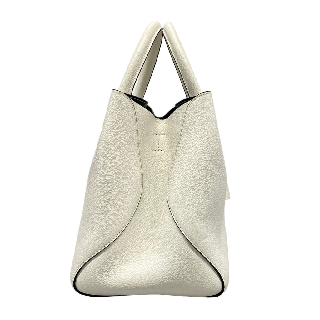 Dior Tote Bag Open Bar White Leather — view 2