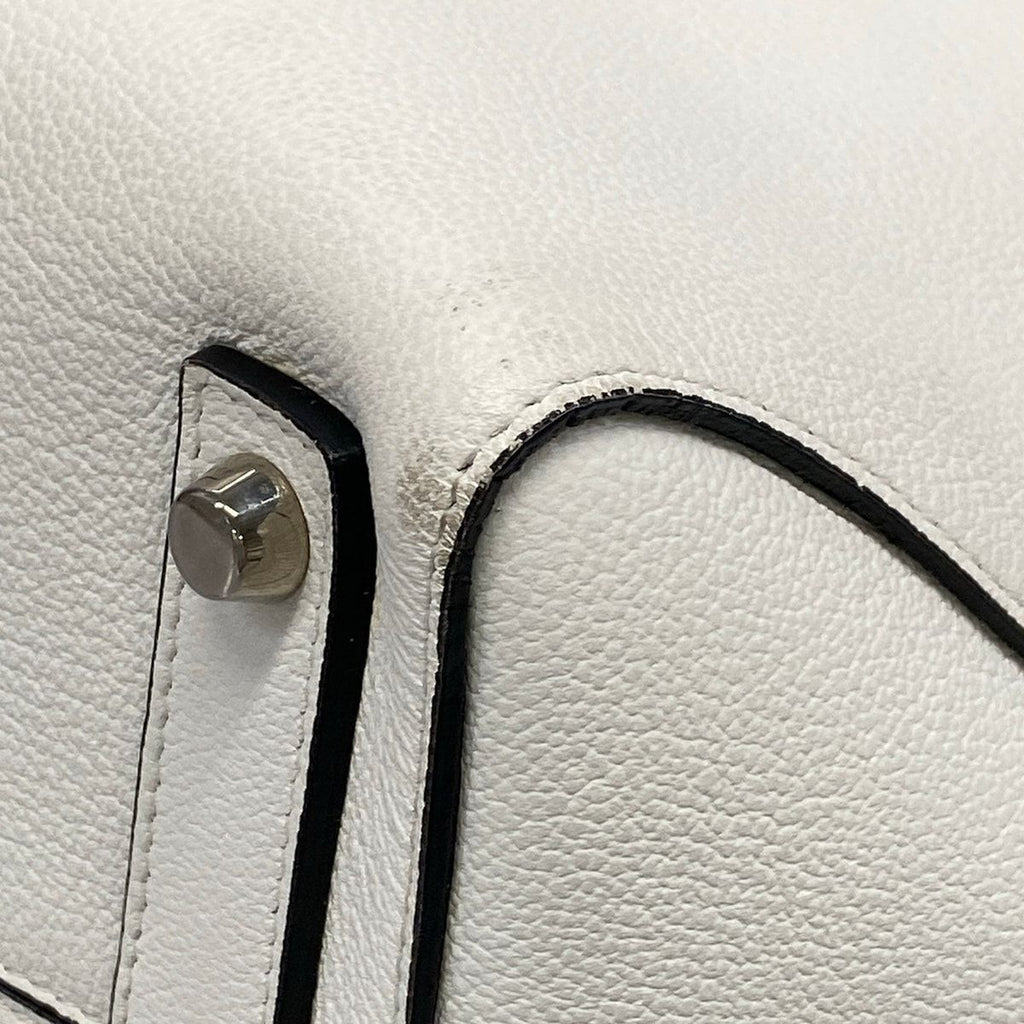 Dior Tote Bag Open Bar White Leather — view 6