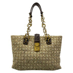 Bottega Veneta Handbag Intrecciato Beige Leather
