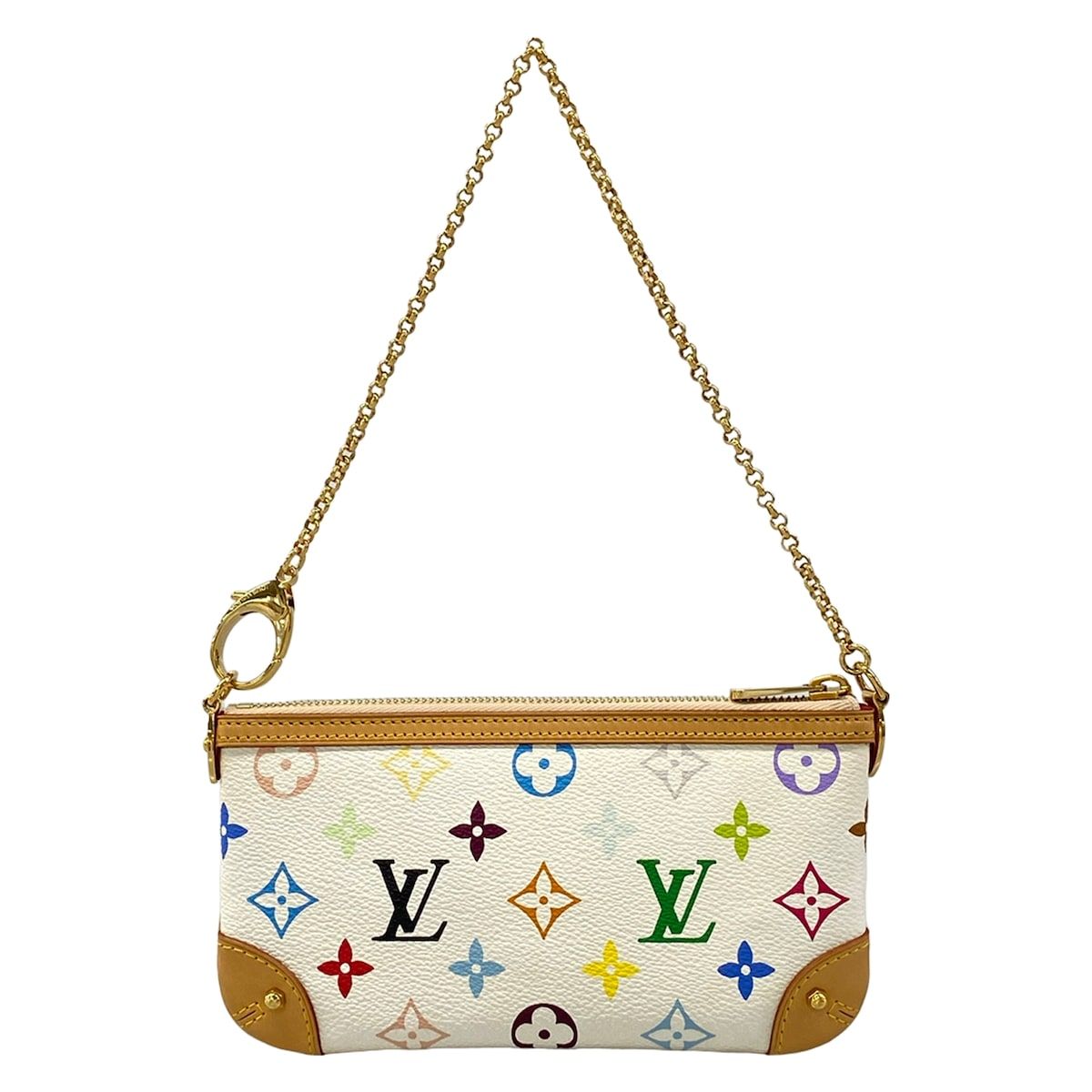 Louis Vuitton Handbag Monogram Multicolor Pochette Mila MM Blanc — view 3