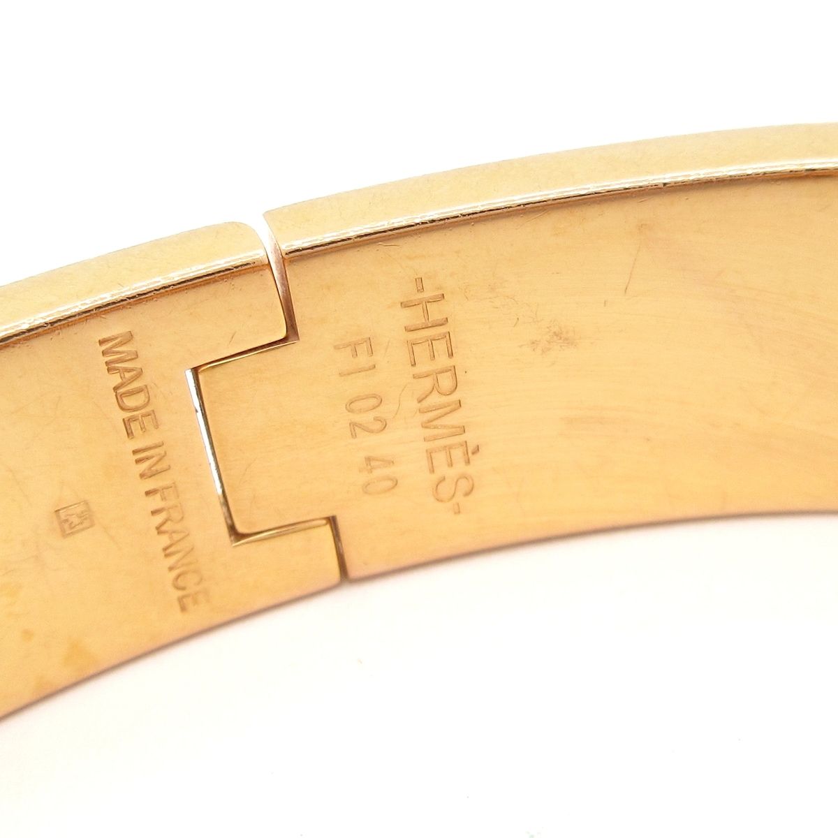 Hermes Bangle Clic Clac Gold Pink Bracelet — view 4