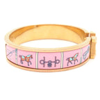 Hermes Bangle Clic Clac Gold Pink Bracelet — view 2