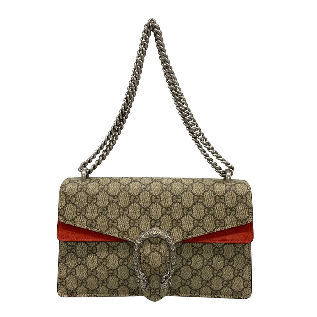 Gucci Shoulder Bag Dionysus Beige Gray Silver