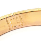 Hermes Bangle Clic H Pink Gold White Bracelet — view 4
