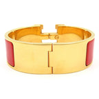 Hermes Bangle Clic Clac Gold Red Bracelet — view 3