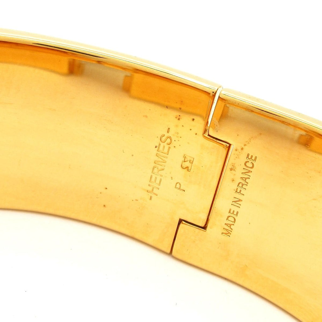 Hermes Bangle Clic Clac Gold Red Bracelet — view 4