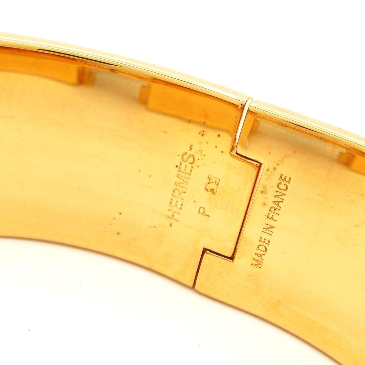 Hermes Bangle Clic Clac Gold Red Bracelet — view 4