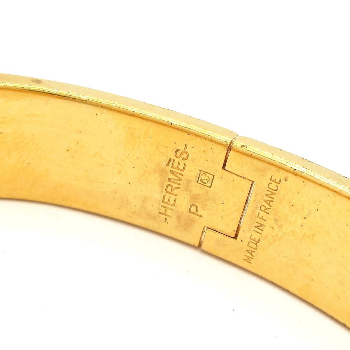 Hermes Bangle Clic H Gold Black Bracelet — view 4